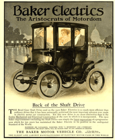 Baker Electric Motor Vehicle Advertisement